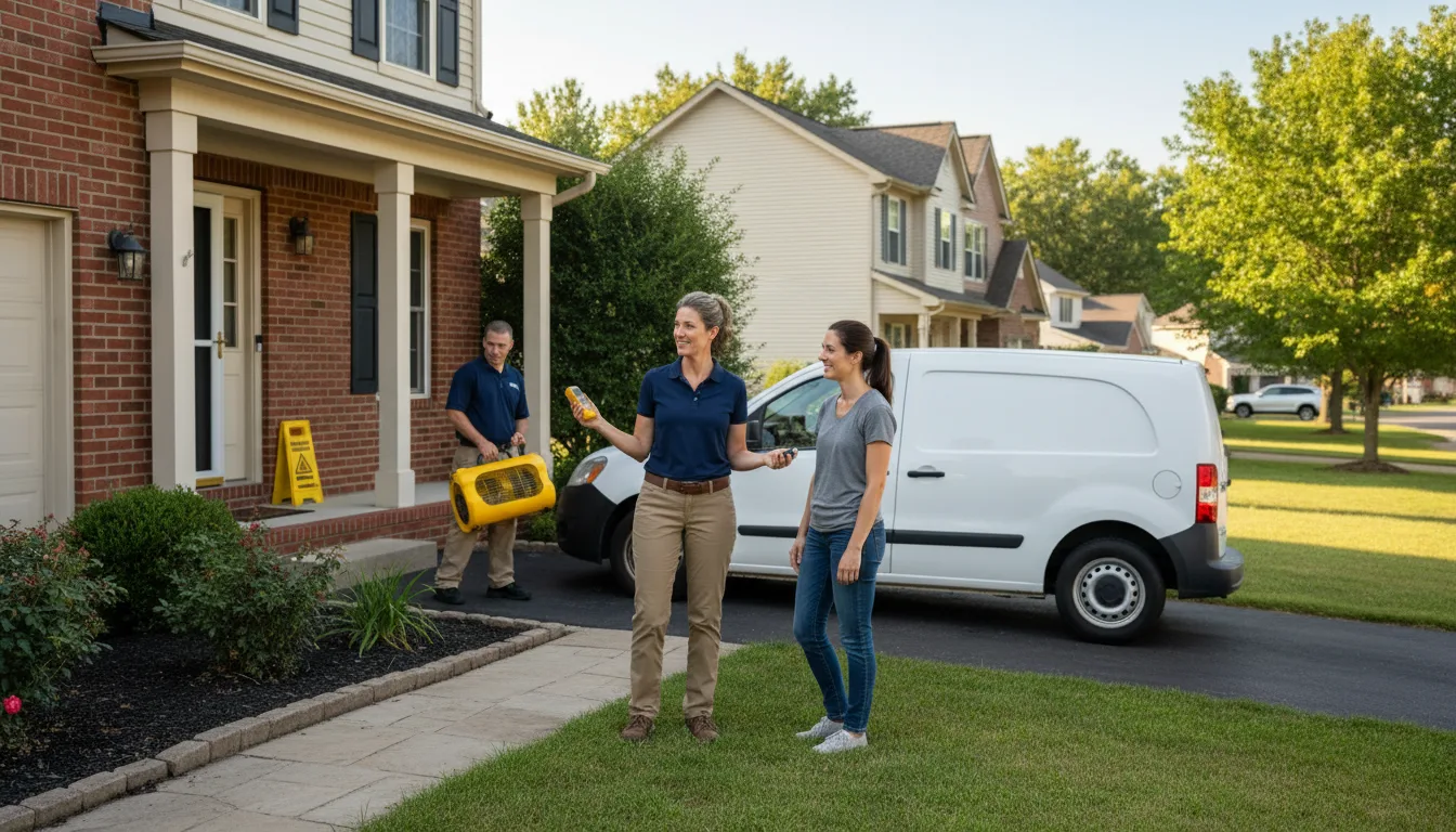 Residential water damage restoration in Naponee, NE